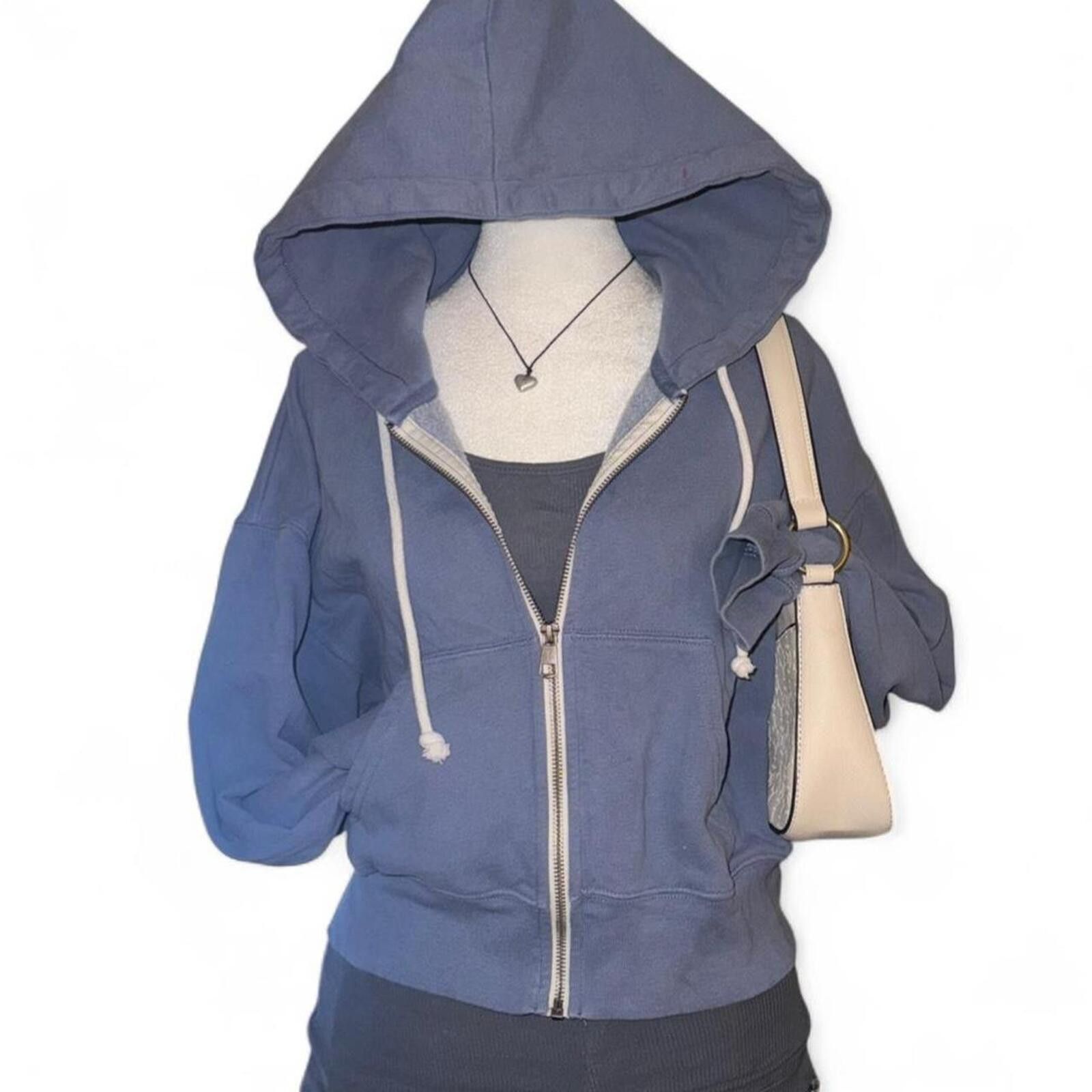 American Eagle Outfitters American Eagle Blue Zip Up Hoodie Size S / US 4 / IT 40 - 1 Thumbnail