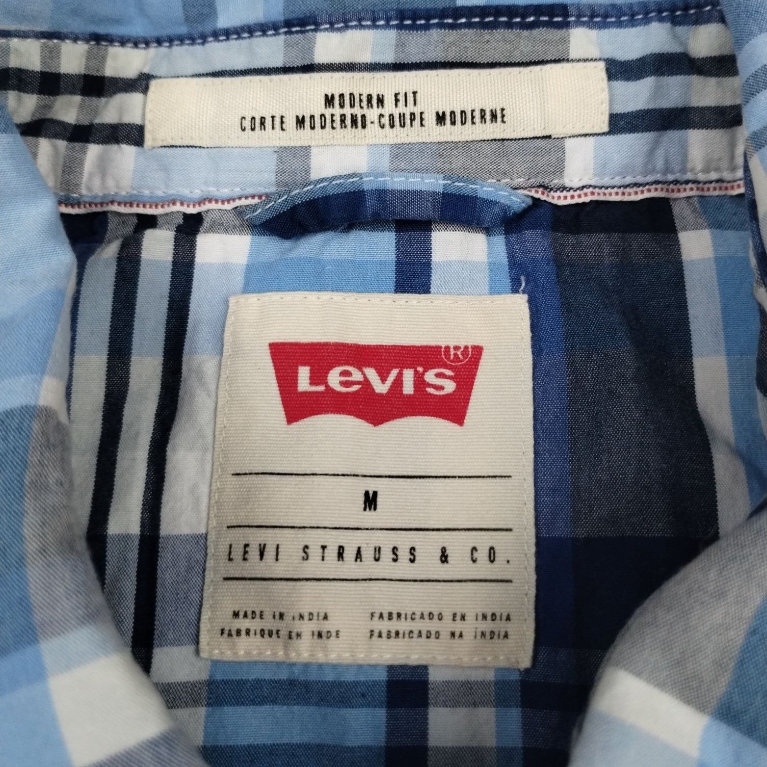 Levi's Levi's Men's Blue Plaid Shirt/Button Snaps Size M SKU 4004 Size US M / EU 48-50 / 2 - 4 Thumbnail