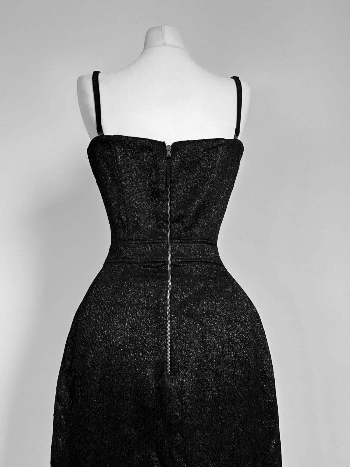 Dolce & Gabbana Dolce & Gabbana Black Corset Runway Dress Size M / US 6-8 / IT 42-44 - 2 Thumbnail