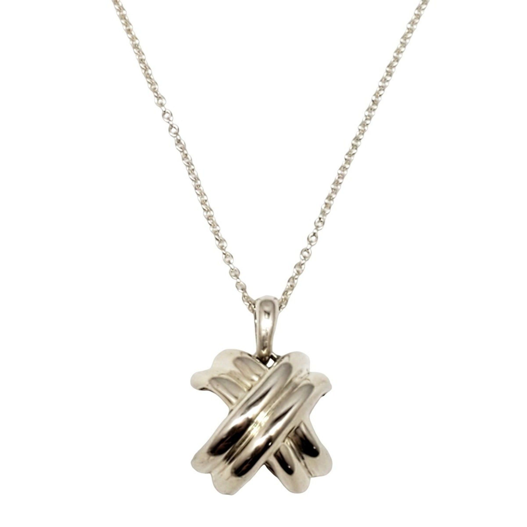 Tiffany & Co. Tiffany Bird Cross Necklace SV925 Silver Women
