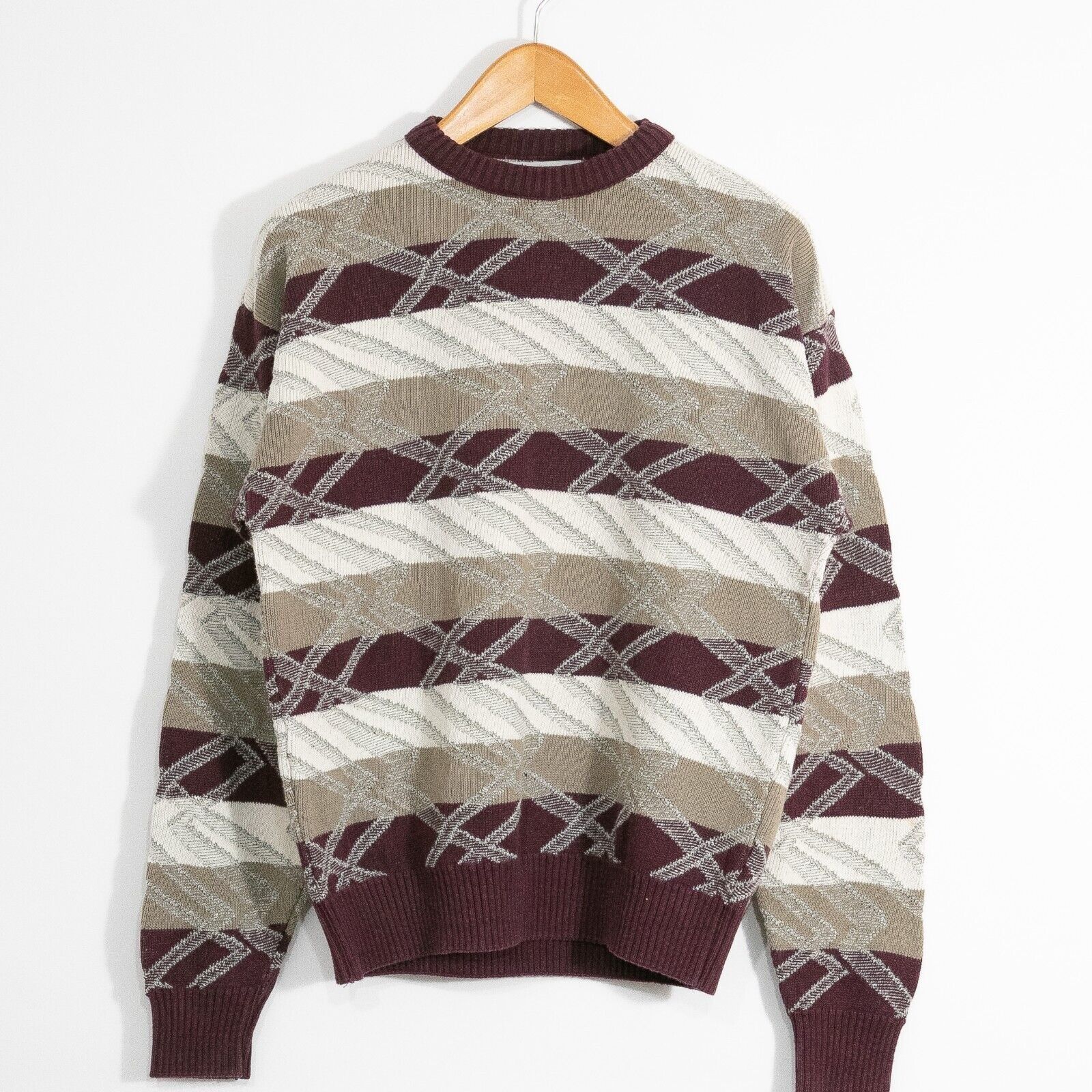 London Fog × Vintage Vintage London Fog Acrylic Sweater Mens Medium - Striped Size US M / EU 48-50 / 2 - 2 Thumbnail
