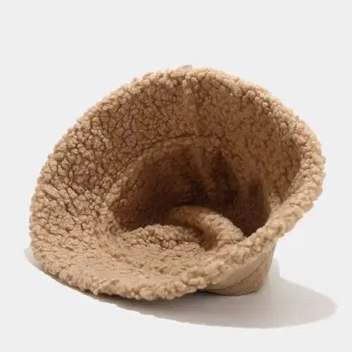 Japanese Brand Reversible Faux Fur Lamb Wool Bucket Hat Size ONE SIZE - 3 Thumbnail