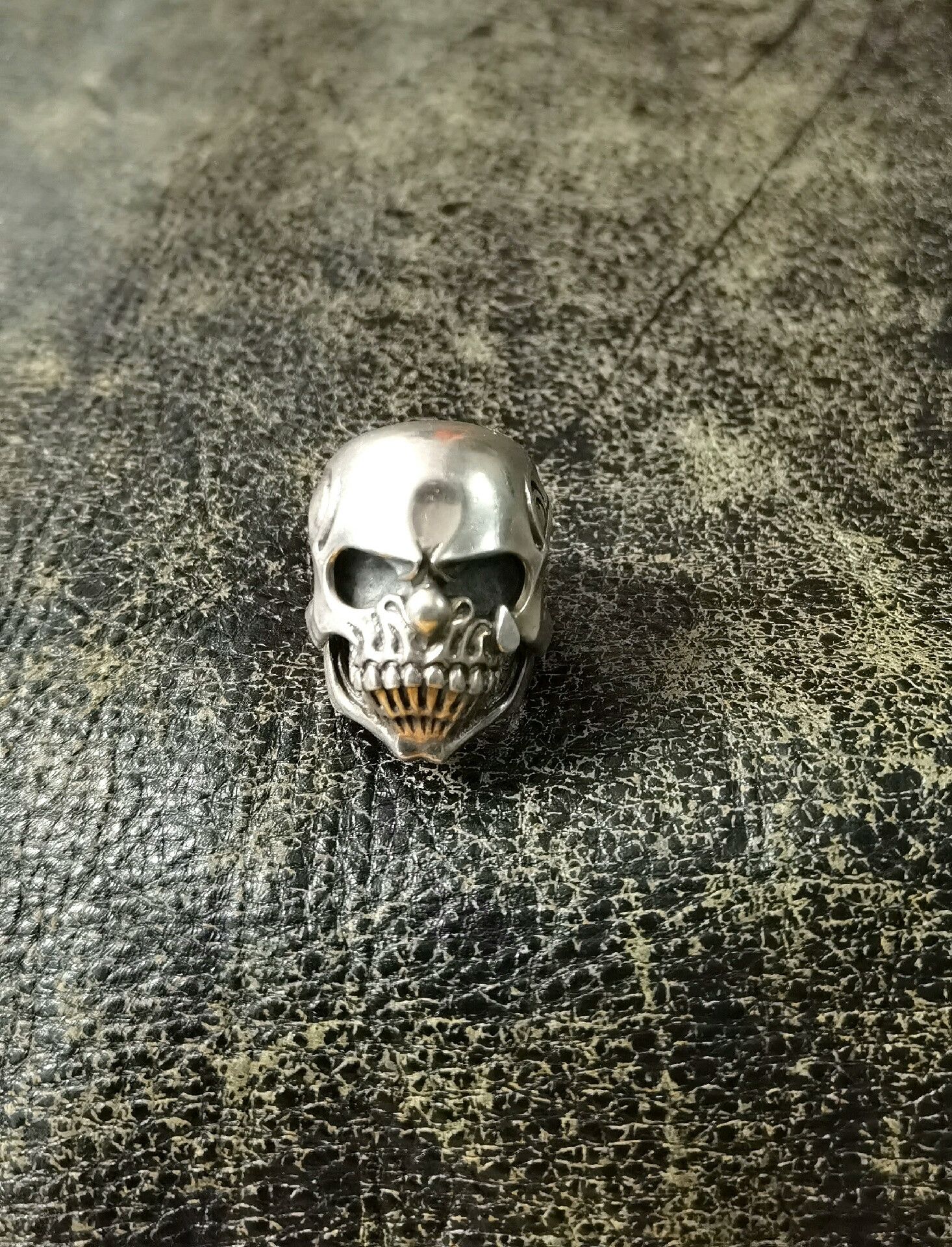 FALKE FAL 925 Silver Skull Ring Size ONE SIZE - 1 Thumbnail