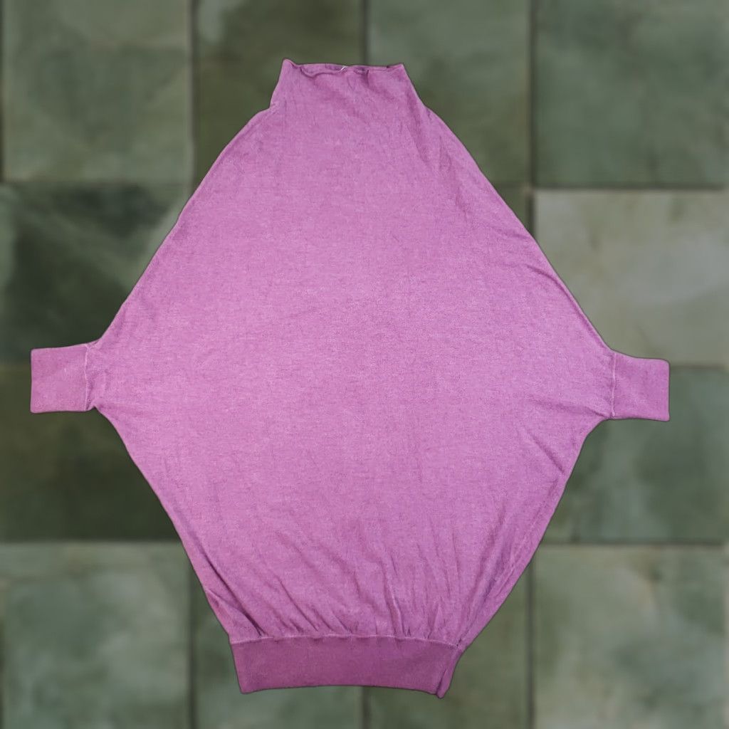 Anthropologie Moth Sweater Womens XS Purple Pullover Knit Short Sleeve Viscose Nylon Polyester Alpaca Knit Short Sleeve Pullover Size XS / US 0-2 / IT 36-38 - 1 Thumbnail
