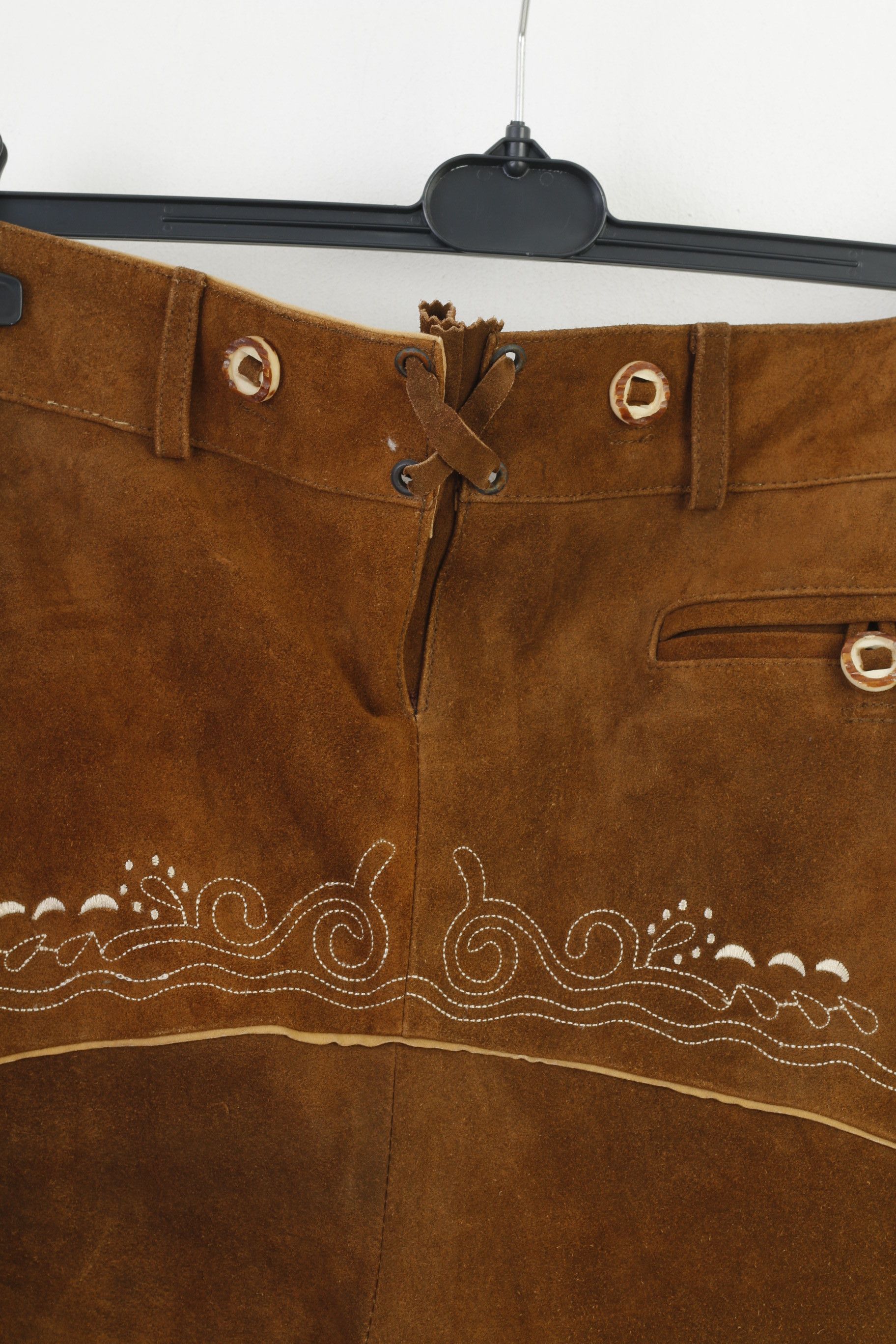 Leather Lederversand Men 60 44 Leather Trousers Brown Vintage 0593 Size US 44 / EU 60 - 7 Thumbnail