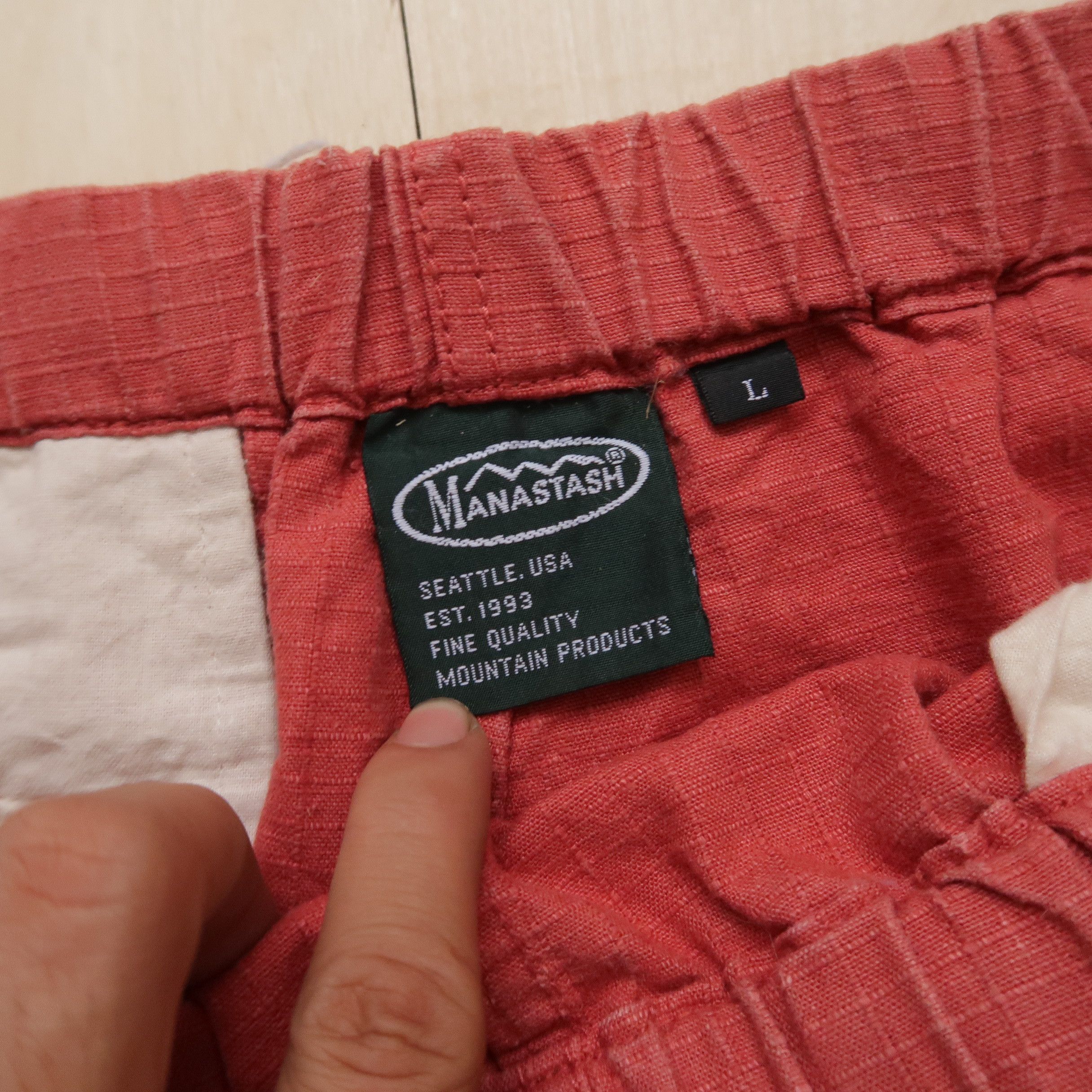 Manastash VTG 90s Manastash USA Hemp Cargo Military Patchwork Shorts Size US 33 - 5 Thumbnail