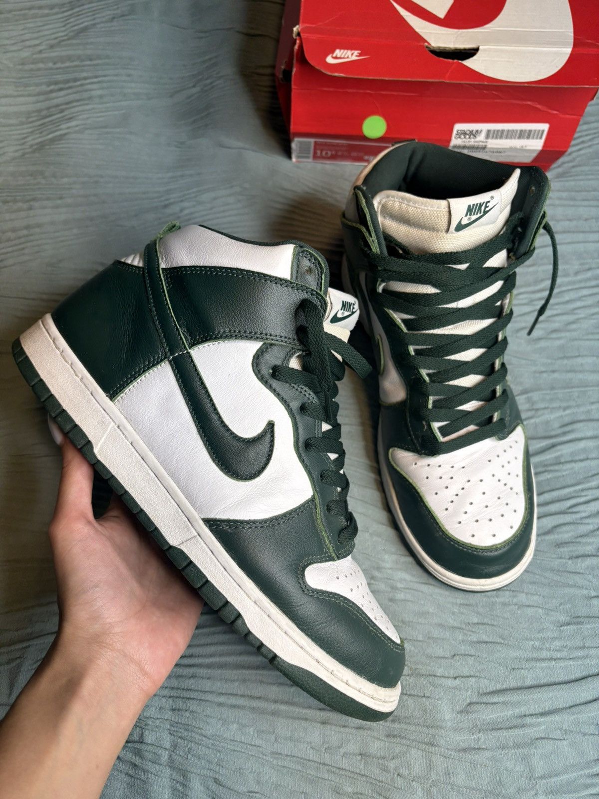 Nike Nike Dunk High SP “Spartan Green” / “Michigan State” Size US 10.5 / EU 43-44 - 5 Thumbnail