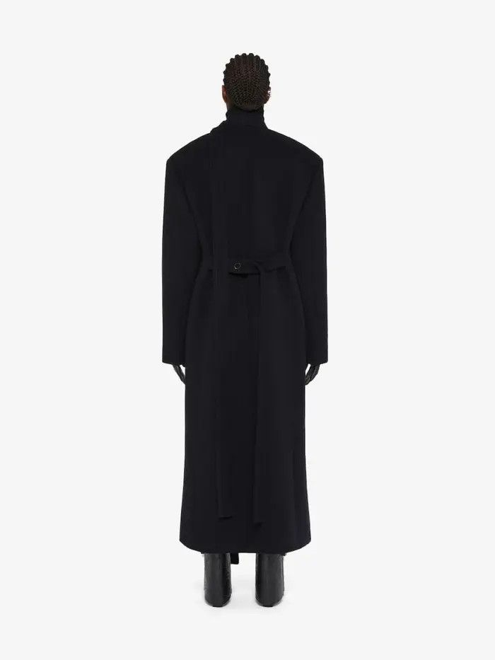 Givenchy o1w1db10325 Coat With Scarf in Black Size XS / US 0-2 / IT 36-38 - 3 Thumbnail