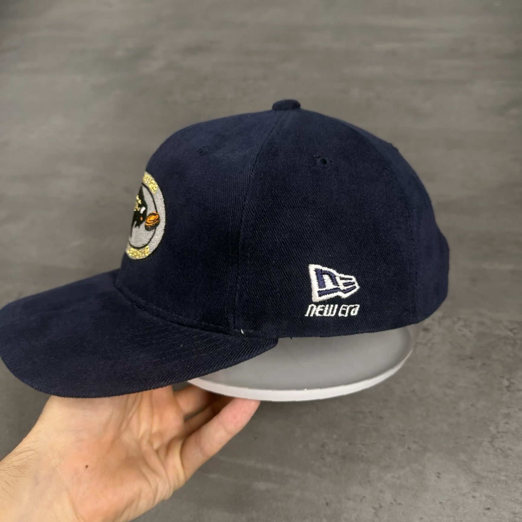 New Era VINTAGE Skeet Trap Clay Shooting Hat Navy Gold Trucker New Era Hunting Gun Cap Size ONE SIZE - 3 Thumbnail