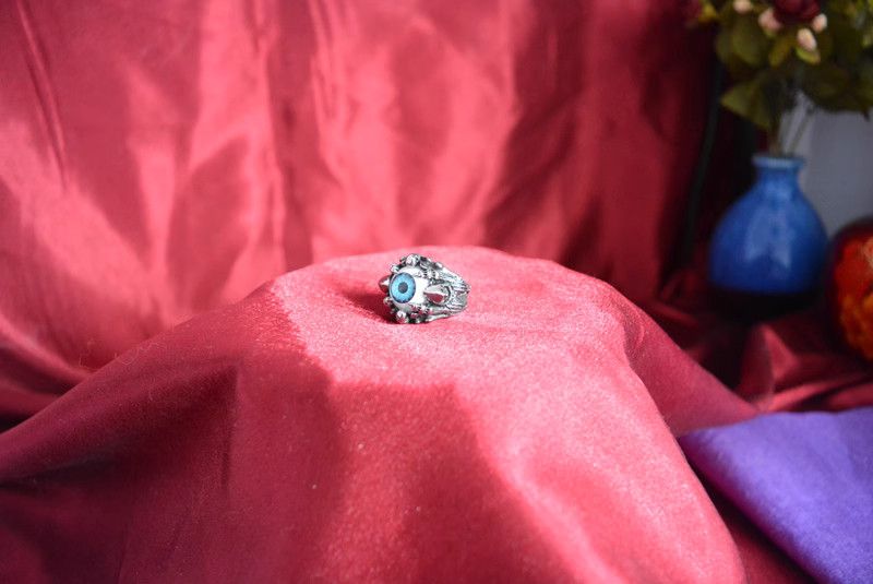 Jewelry Skull Eye Jewelry Rings Open Size Chrome Ring (Size 7-13) Size ONE SIZE - 5 Thumbnail