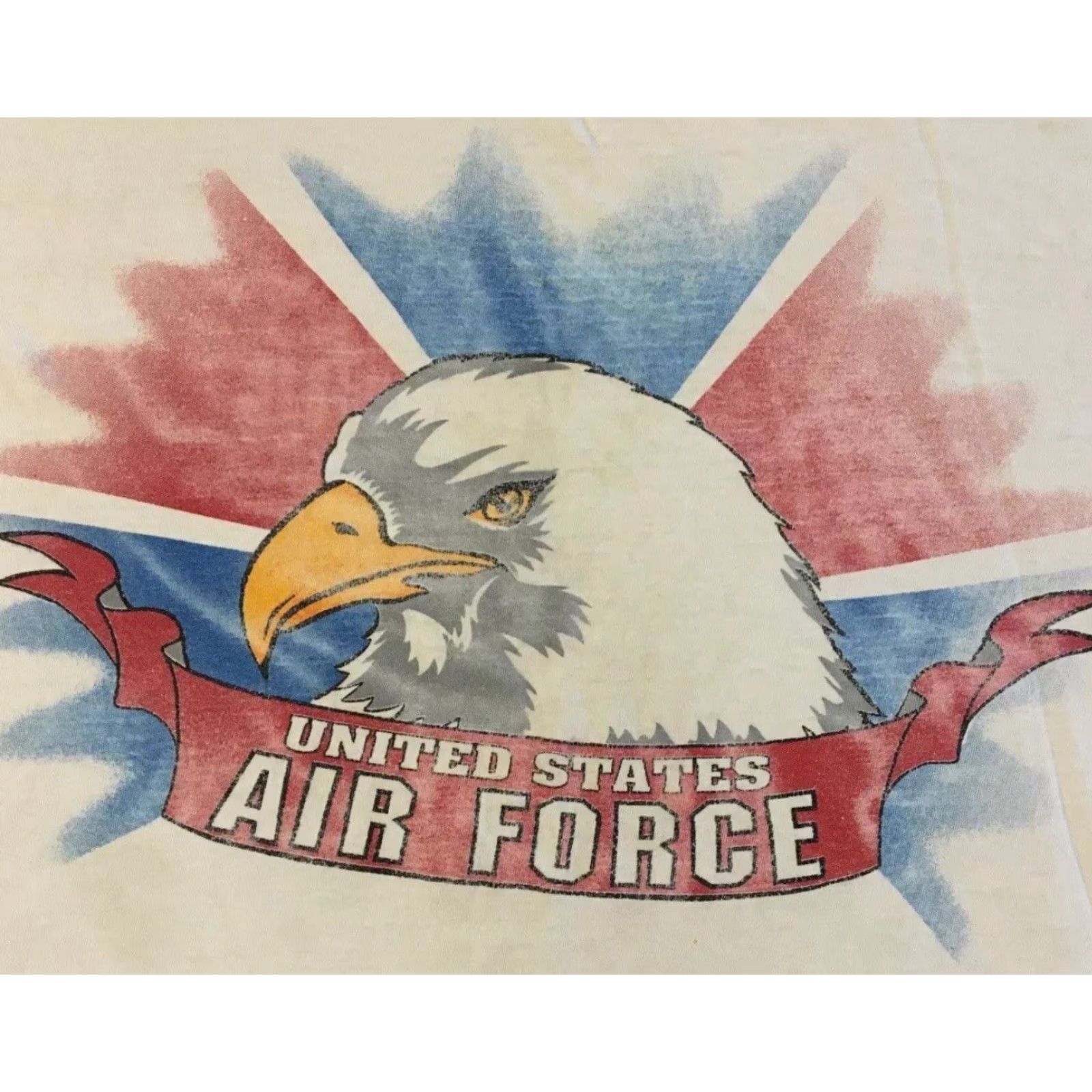 Vintage VINTAGE US Air Force Shirt XL Distressed Thrashed Eagle 90s Military Army Grunge Single Stitch Men T-Shirt White Crew Neck Short Sleeve Graphic Tee Size US XL / EU 56 / 4 - 2 Thumbnail