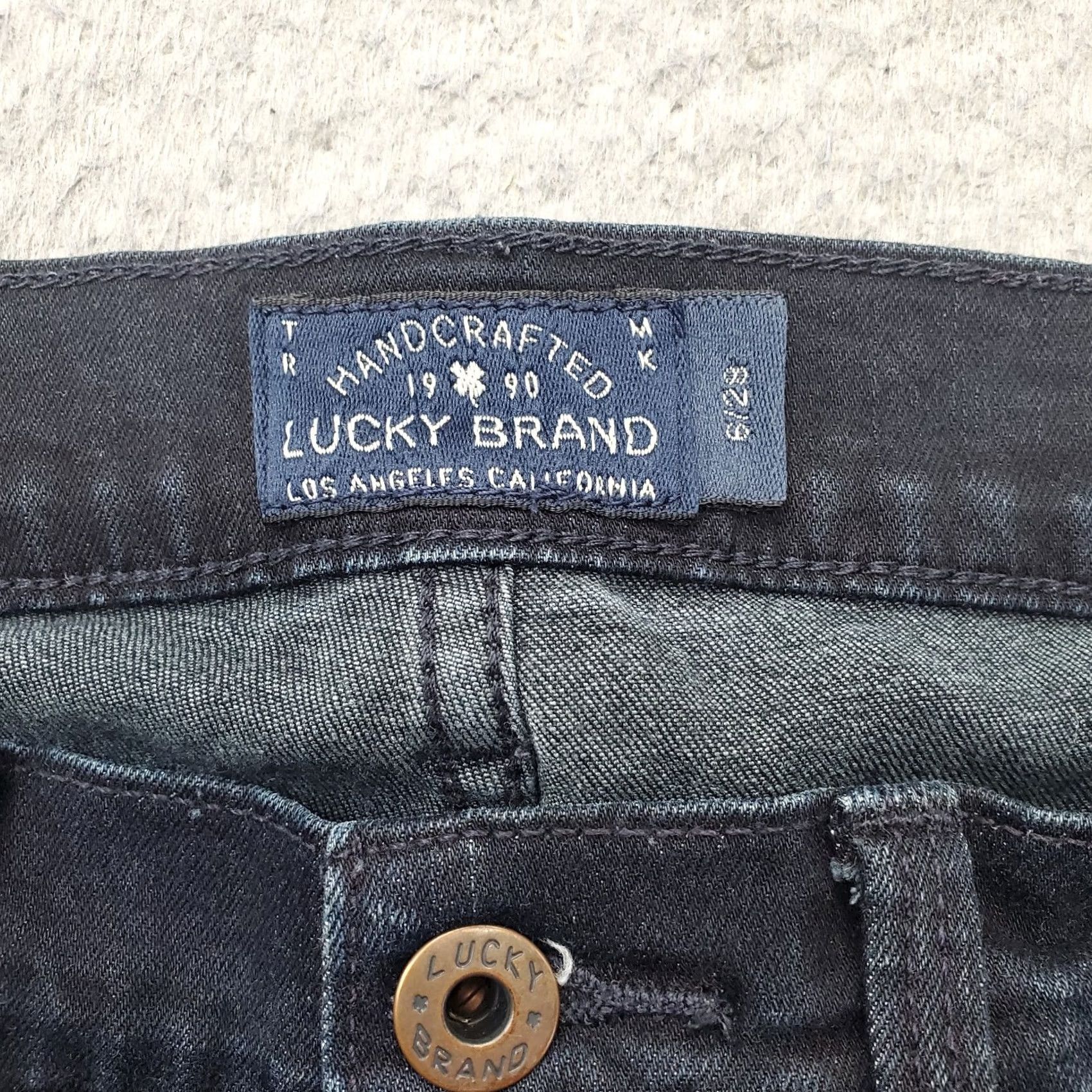 Lucky Brand Lucky Brand Brooke Crop Jeans Womens Size 6 Blue Denim Dark Wash Straight Leg Jeans Size 28" / US 6 / IT 42 - 7 Thumbnail