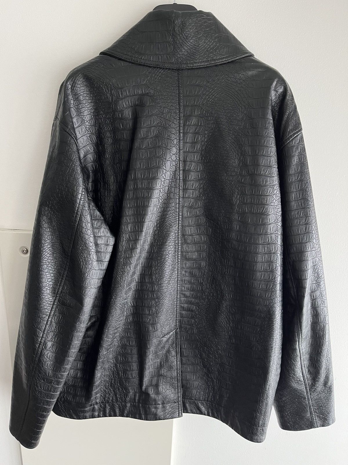 Soulland Super Rare Brand New Croc Embossed Leather Blazer Jacket Size US XL / EU 56 / 4 - 6 Thumbnail