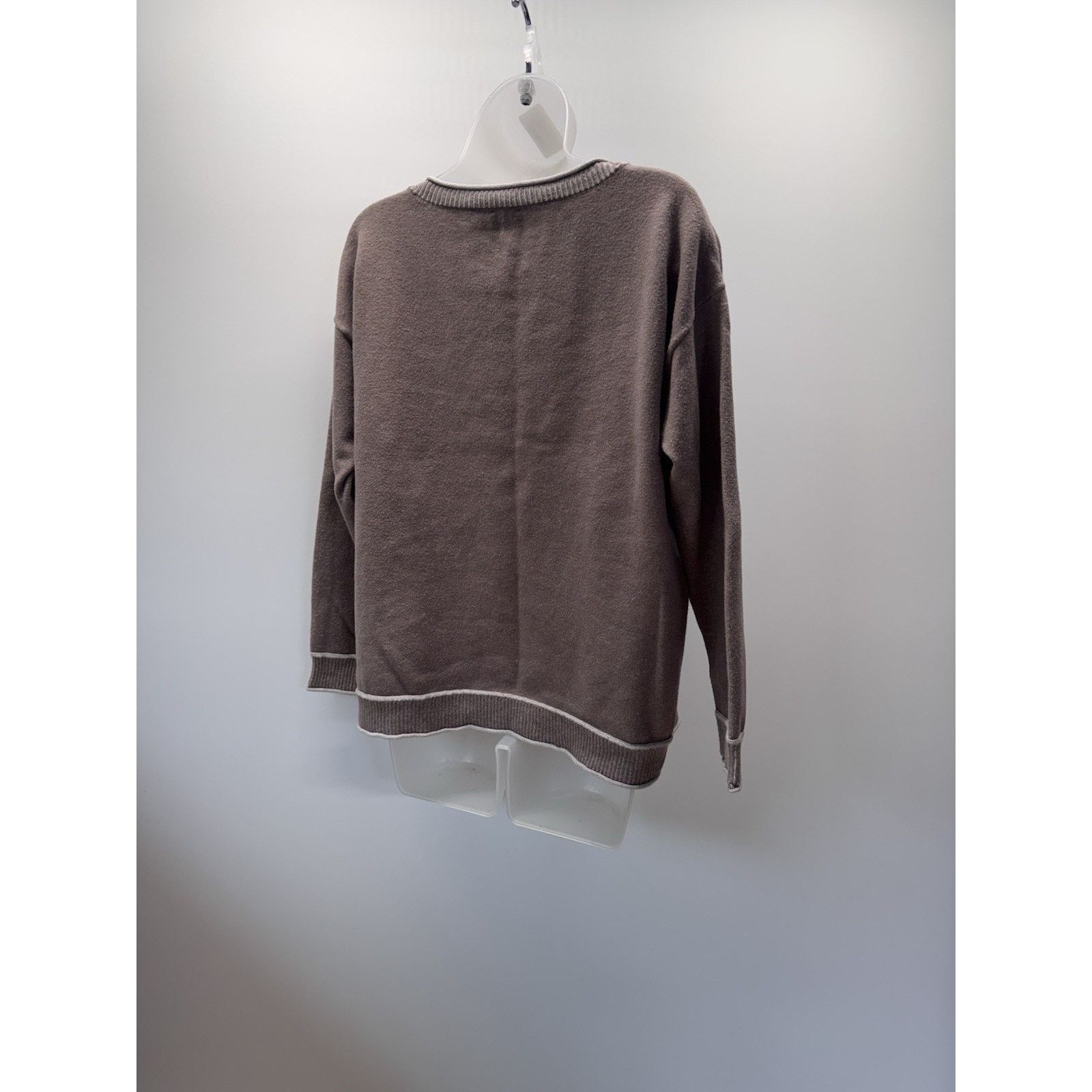Chicos Chico's Womens 2 Long Sleeve Stretch Knit Sweater Taupe Tan Size XL / US 12-14 / IT 48-50 - 2 Thumbnail