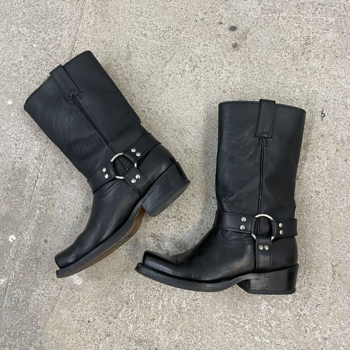 Shops buffalo biker booties