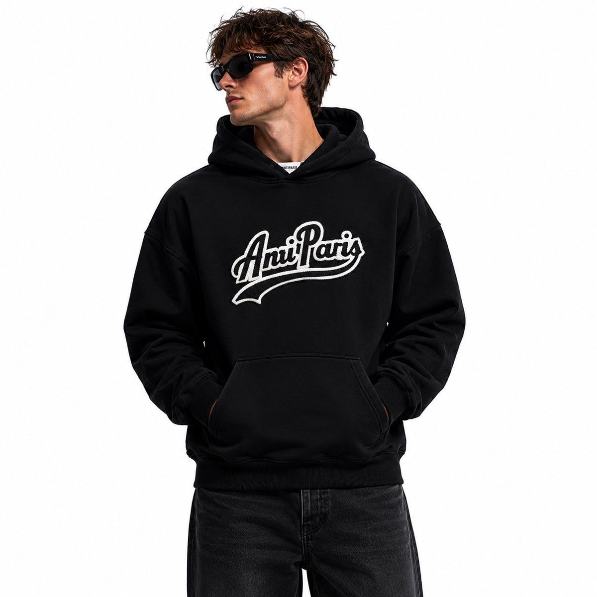 AMI Ami Paris Big Logo Black Hoodie Size M Size US M / EU 48-50 / 2 - 1 Thumbnail