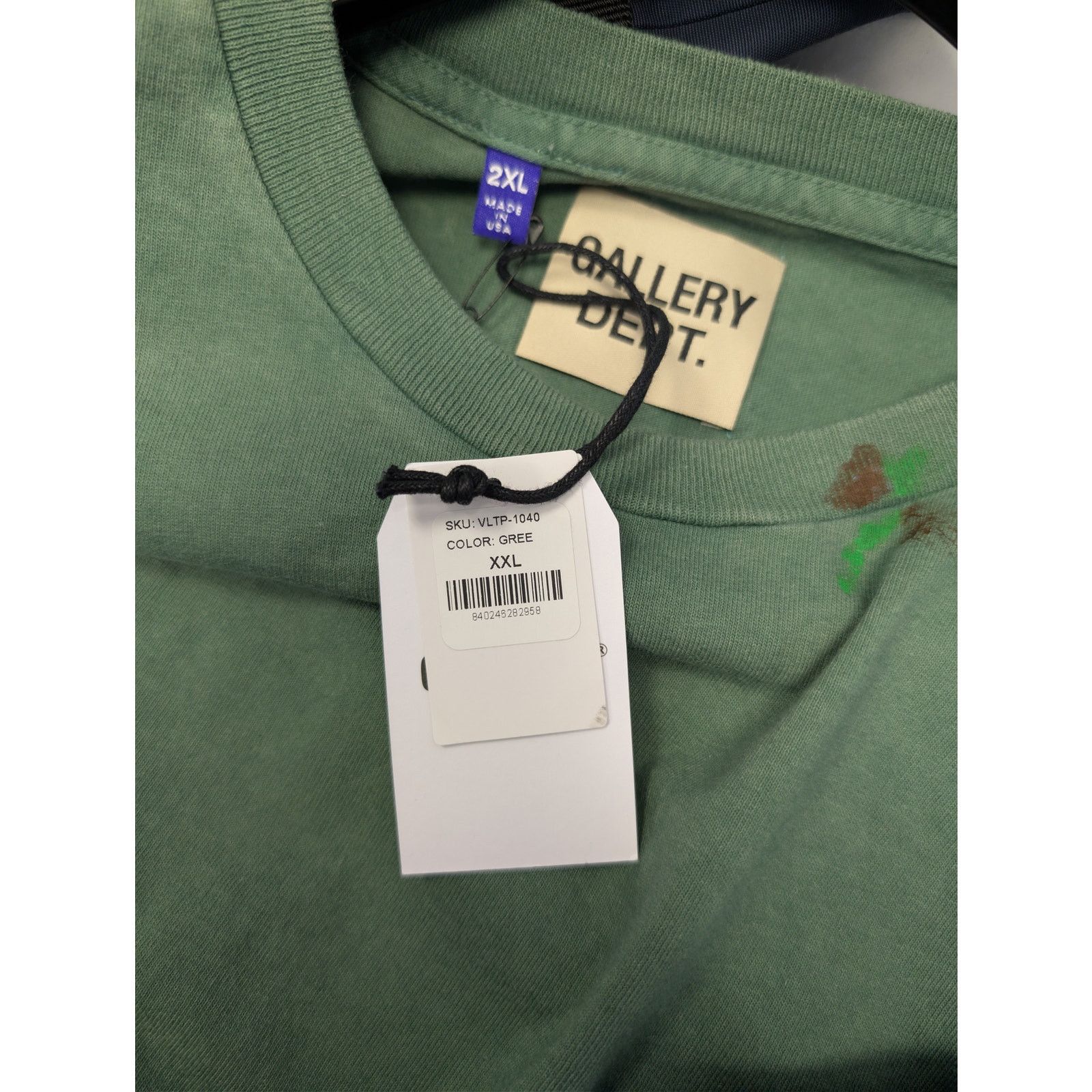 Gallery Dept. o1rshd1 Vintage Logo Painted T-Shirt in Green XX-Large Size US XXL / EU 58 / 5 - 21 Thumbnail