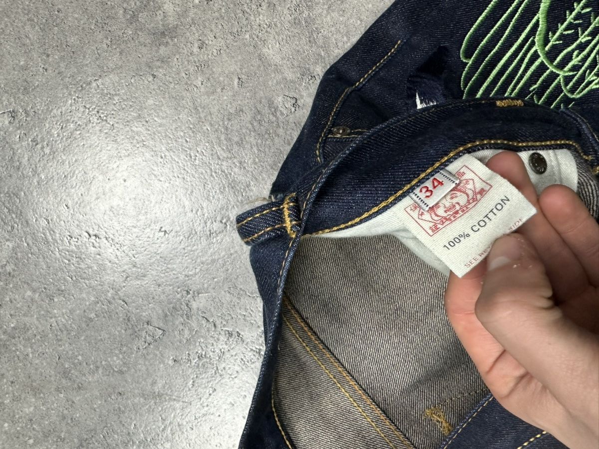 Evisu × Vintage Evisu blue navy half myde umi yama hawai vulcan Size US 36 / EU 52 - 7 Thumbnail