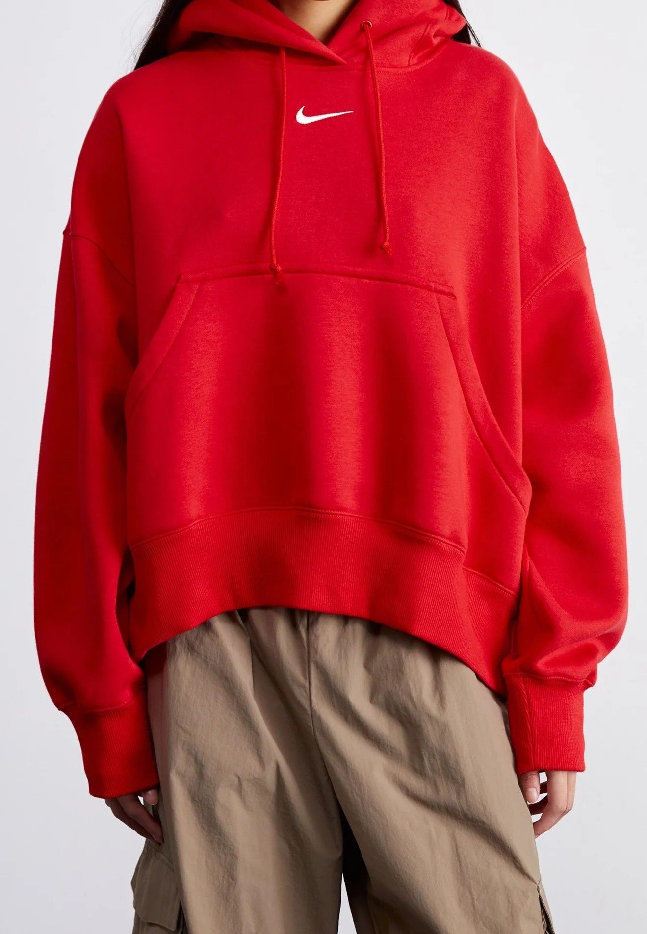 Nike Nike Center Swoosh Boxy Hoodie Womens Red Size XL / US 12-14 / IT 48-50 - 4 Thumbnail