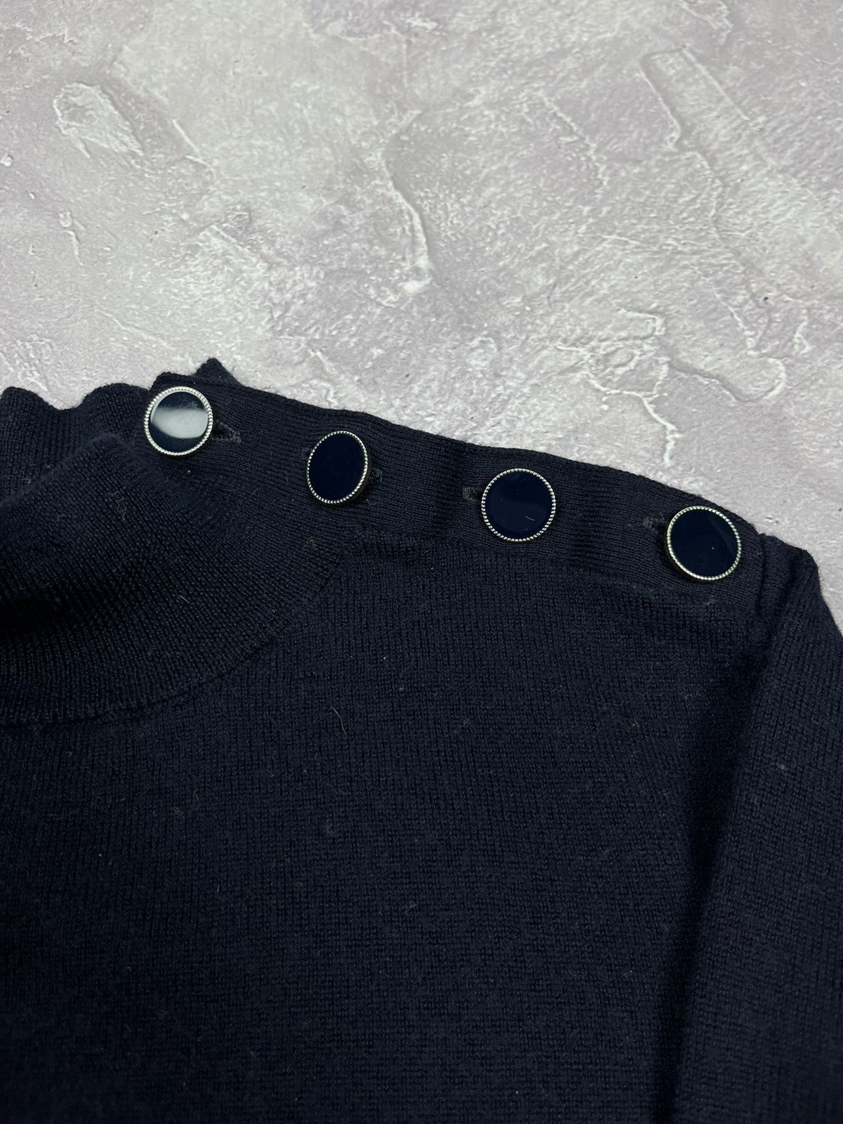 Sezane SEZANE Wool Button Neck Sweater Size S Blue Size S / US 4 / IT 40 - 8 Thumbnail
