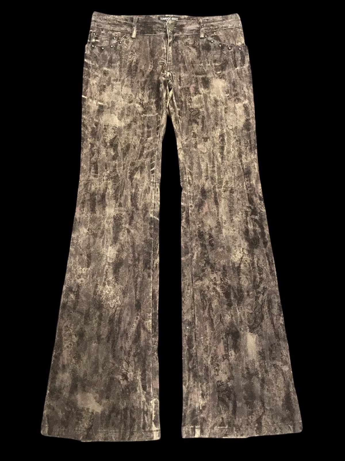 Designer × Tornado Mart 💥ARTISANAL💥FLARE TORNADO MART VELVET FLORAL PANT F265 Size 28" / US 6 / IT 42 - 2 Thumbnail