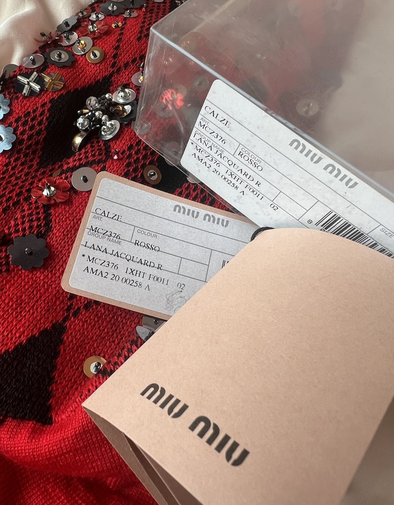 Miu Miu 🔥 Miu Miu Girl runway Sequins socks Size ONE SIZE - 5 Thumbnail