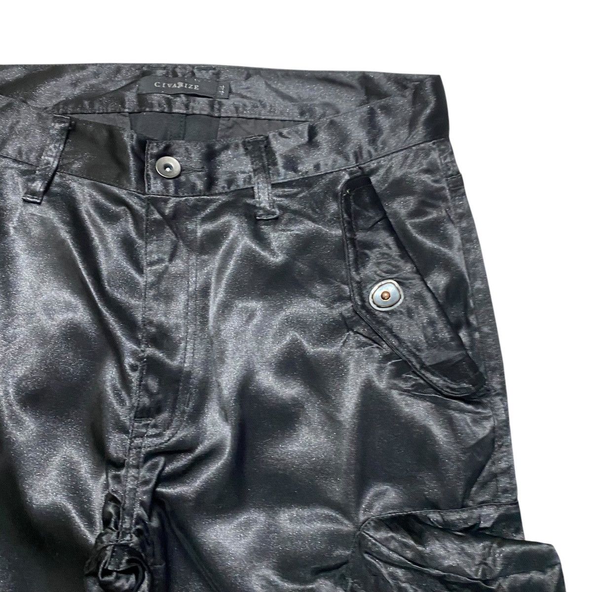 CIVARIZE Civarize Black Metallic Cargo Pants Flare Size US 31 - 5 Thumbnail