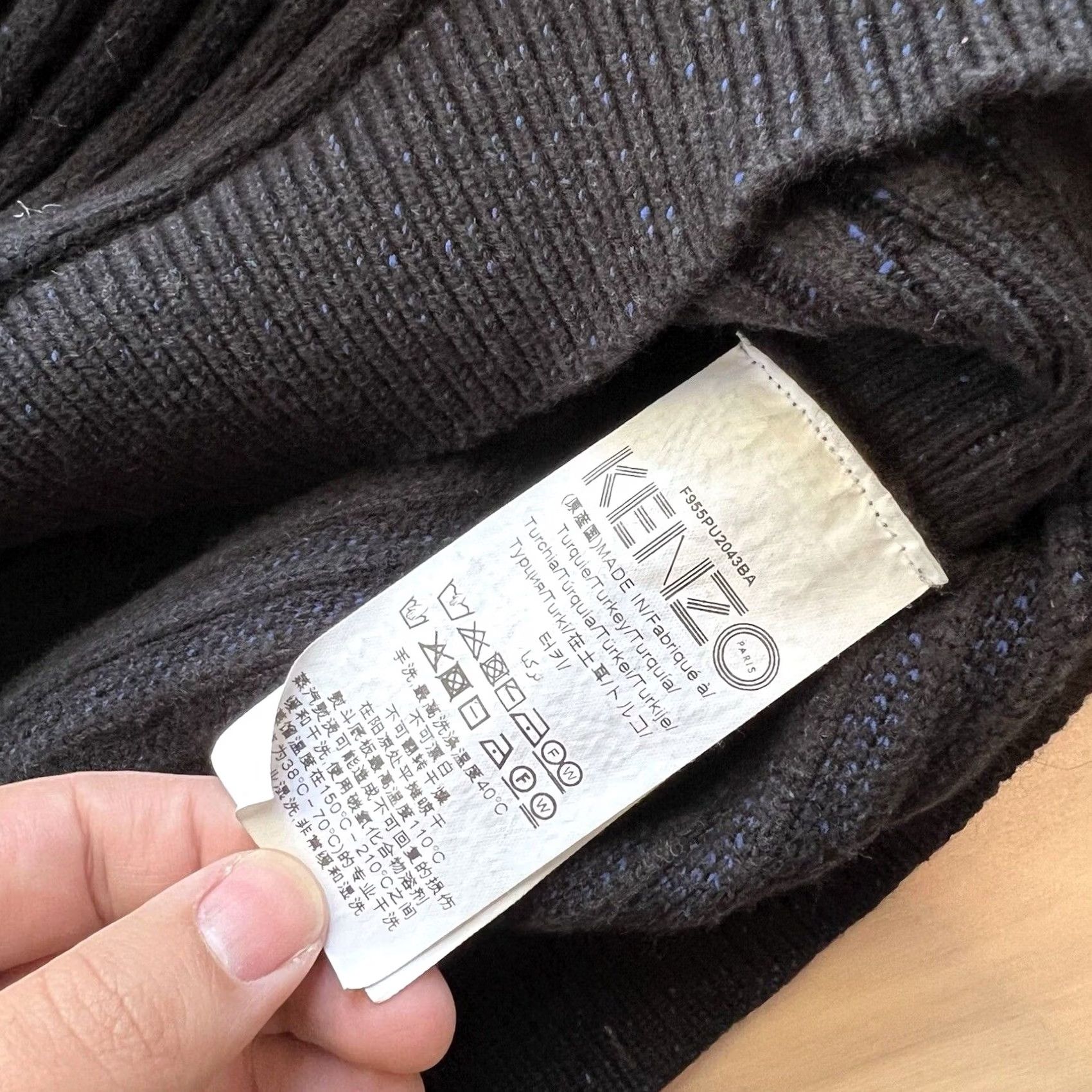 Kenzo Kenzo Paris Sweater Women's M Black Wool Knit Pullover Round Neck Long Sleeve Logo Striped Casual Fall Winter Boho Outdoor Size M / US 6-8 / IT 42-44 - 6 Thumbnail