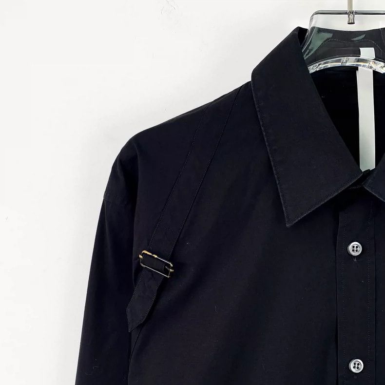 Alexander McQueen Alexander Mcqueen Black cotton lapel single-breasted long- Size US M / EU 48-50 / 2 - 3 Thumbnail