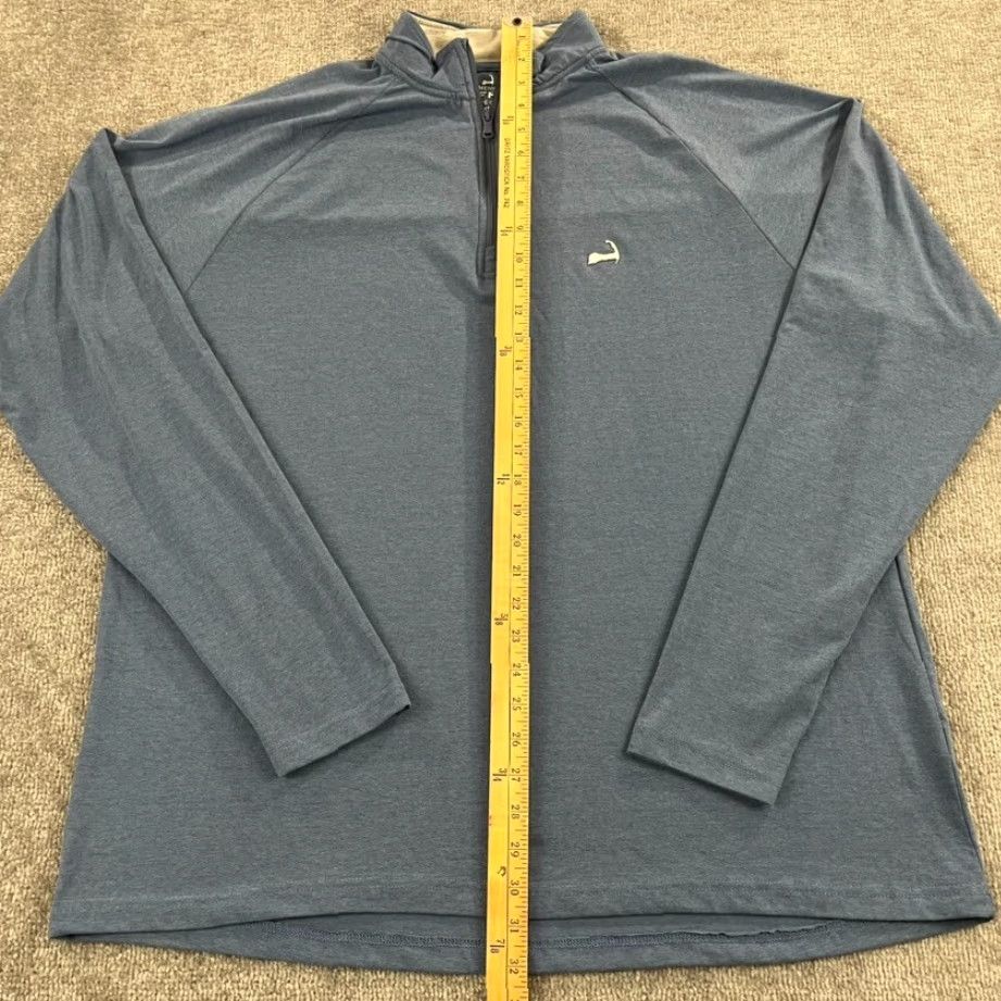 Vintage CUFFYS Cape Cod Pullover Men Extra Large Blue 1/4 Zip Sweater Stretch Mock L/S Jacket Size US XL / EU 56 / 4 - 4 Thumbnail
