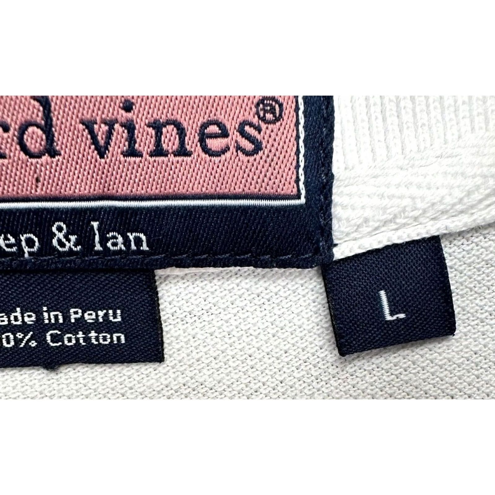 Vineyard Vines VINEYARD VINES Polo Shirt Regular Mens Large White Short Sleeve Logo Rugby Casual Polo Comfort Walking Outdoor 100% Cotton Modern Fit Size US L / EU 52-54 / 3 - 6 Thumbnail