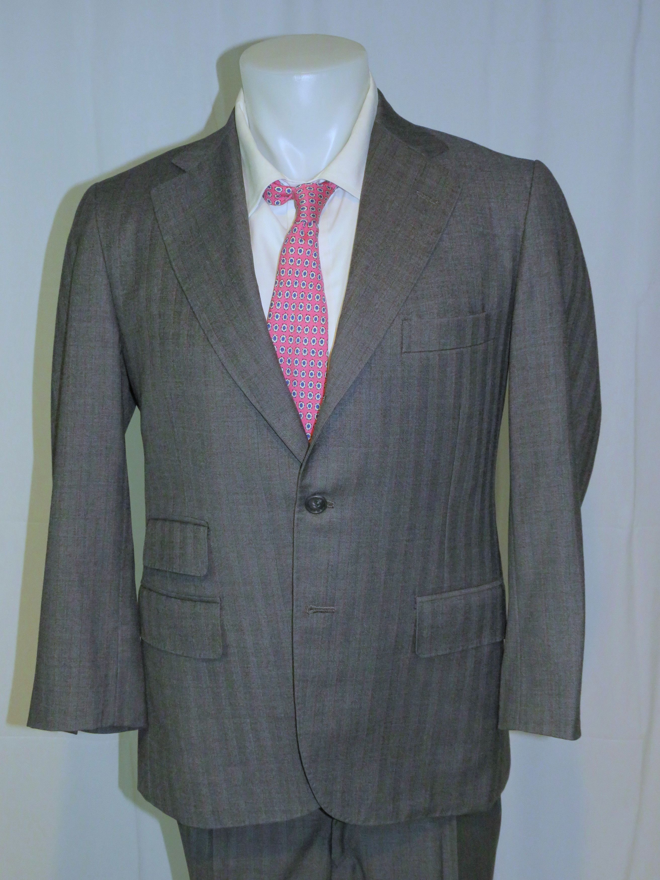 Other Sam Leung New York Gray Stripe Three Roll Two Suit 38S Size 38S - 3 Thumbnail