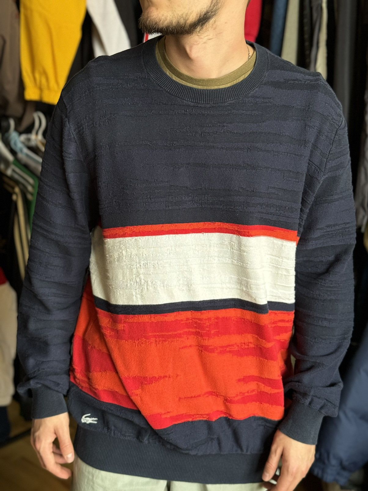 Lacoste × Vintage Vintage Lacoste sweater crewneck men’s M L knitwear 90s Size US L / EU 52-54 / 3 - 2 Thumbnail