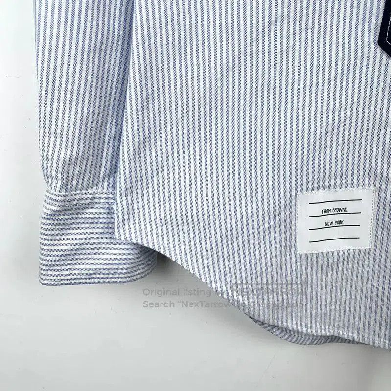 Thom Browne Thom Browne Striped Cotton Shirt with Tie . Size S / US 4 / IT 40 - 6 Thumbnail