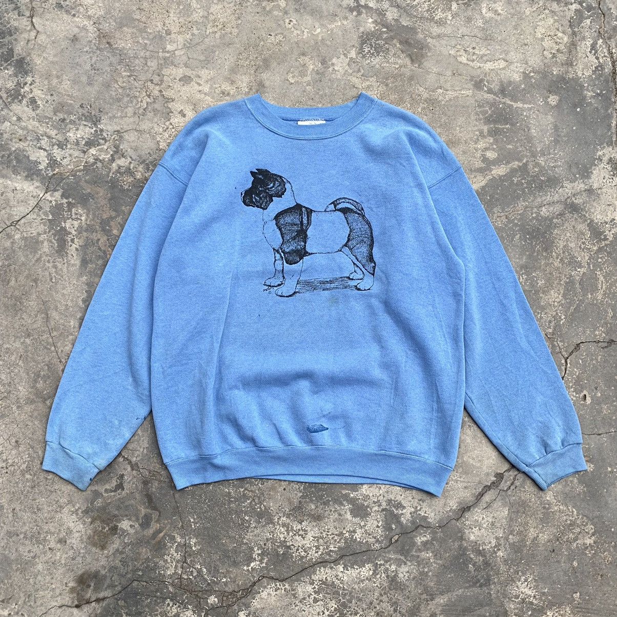 Vintage 90s Dog sweatshirt SC008 Size US L / EU 52-54 / 3 - 1 Thumbnail