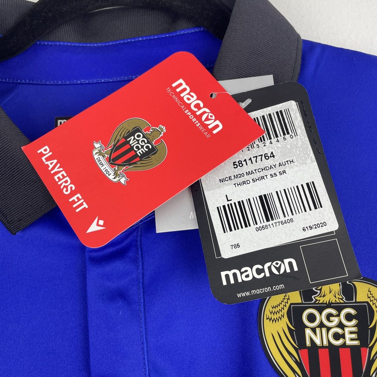 Macron OGC Nice Third Soccer Jersey Shirt Men 2020/2021 size L Size US L / EU 52-54 / 3 - 7 Thumbnail