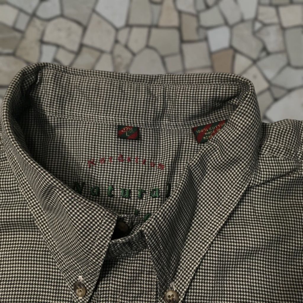 Vintage NATURAL STYLE Button Up Long Sleeve Shirt Mens LARGE Gray Geometric 17.5 Shirt Mens Large Gray Geometric 17.5 Size US L / EU 52-54 / 3 - 1 Thumbnail