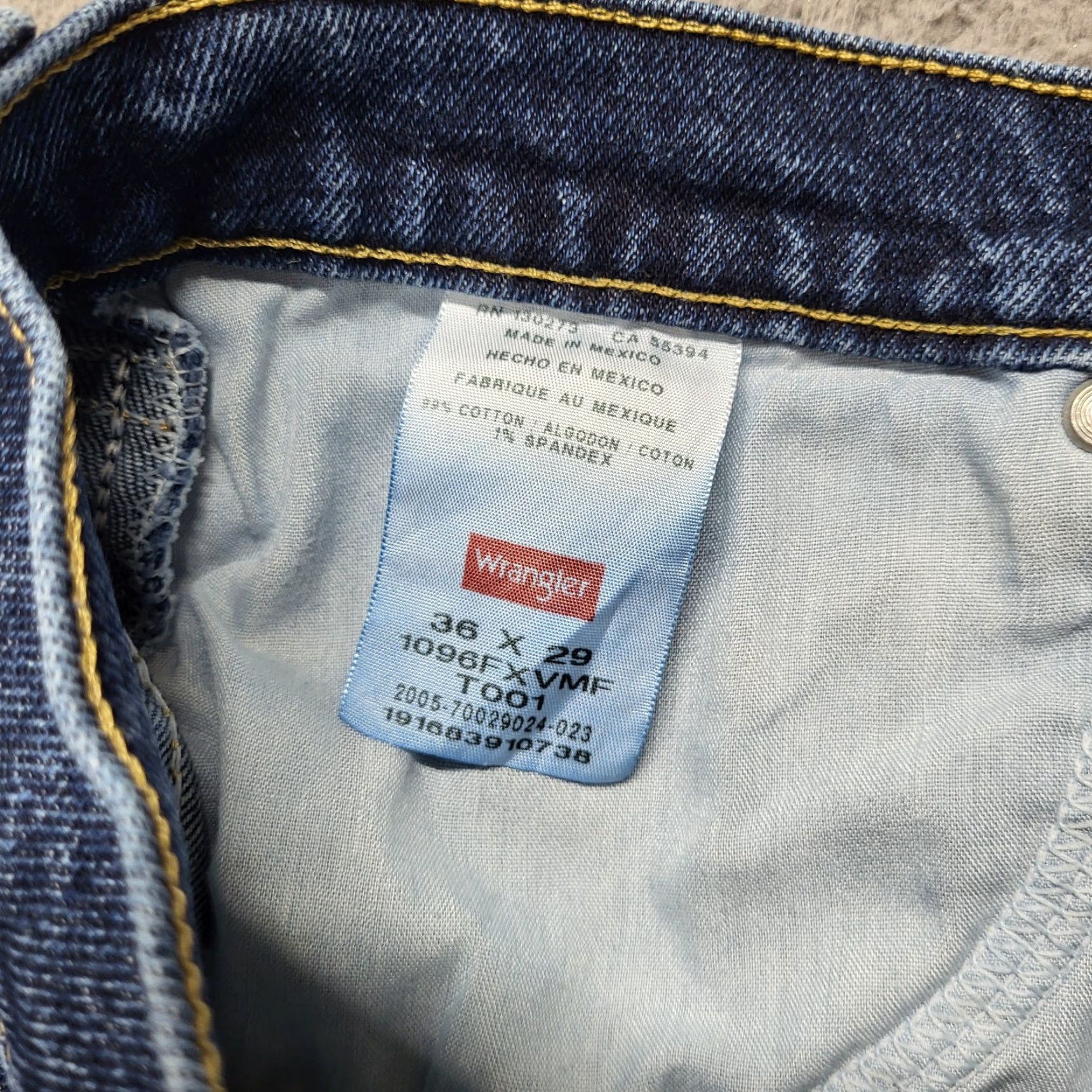 Wrangler Wrangler Jeans Regular Fit with Flex Mens W36×29 Dark Blue 1096FXVMF Five Star Premium Denim Five Star Regular Mens Jeans Dark Blue Size US 36 / EU 52 - 2 Thumbnail