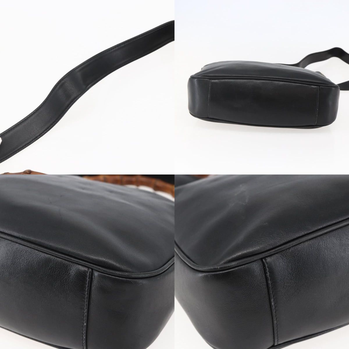 Gucci GUCCI Bamboo Shoulder Bag Leather Black Gold 001 1705 001 Size ONE SIZE - 10 Thumbnail