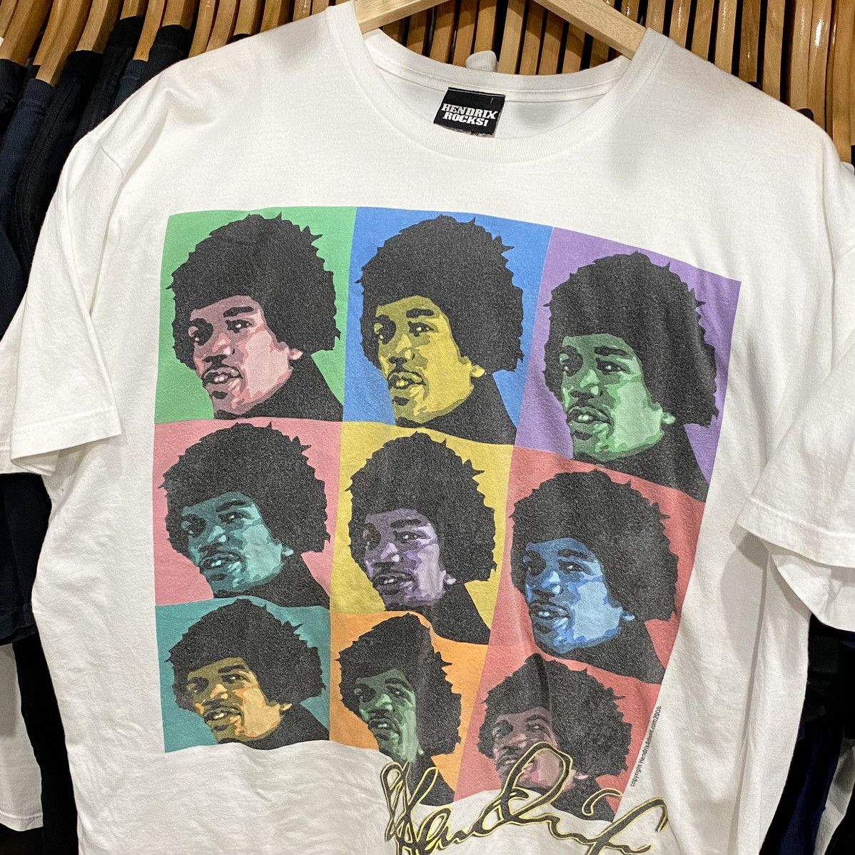 Vintage Vintage 2008 Jimi Hendrix Pop Art Tee Size US XL / EU 56 / 4 - 4 Thumbnail