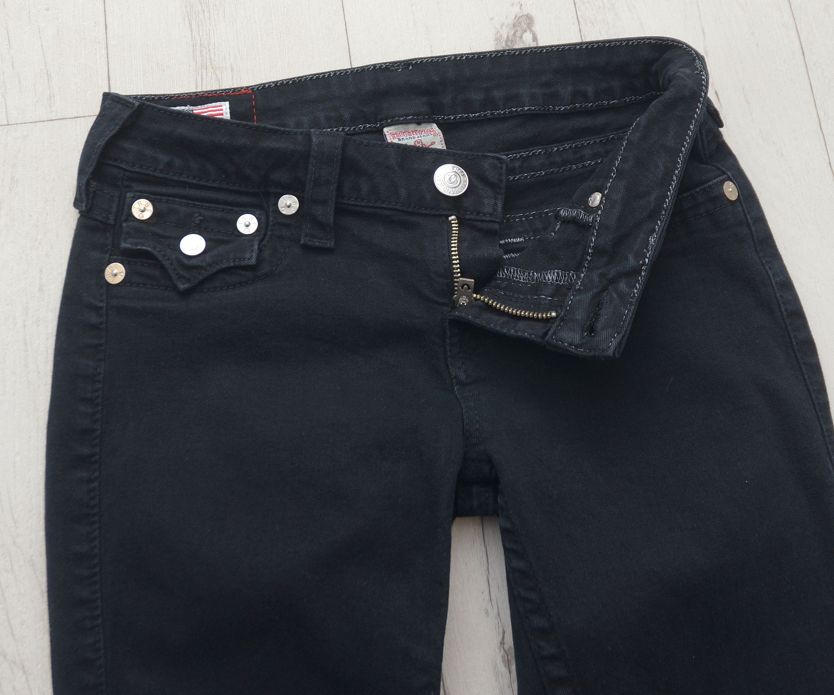 True Religion × Vintage Vintage True Religion Jeans Made in USA Misty Black Y2K Size 27" / US 4 / IT 40 - 9 Thumbnail