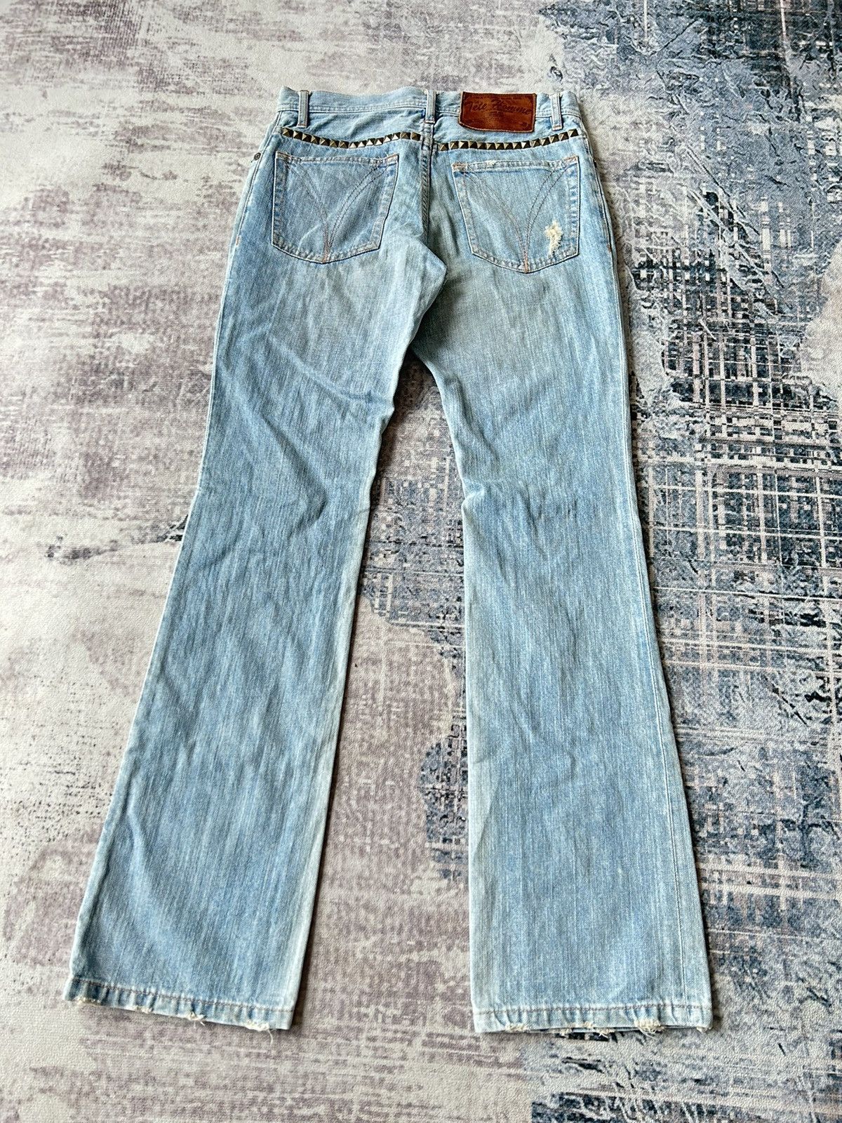Tete Homme Tete Homme Flared Distressed Jeans Size US 29 - 5 Thumbnail