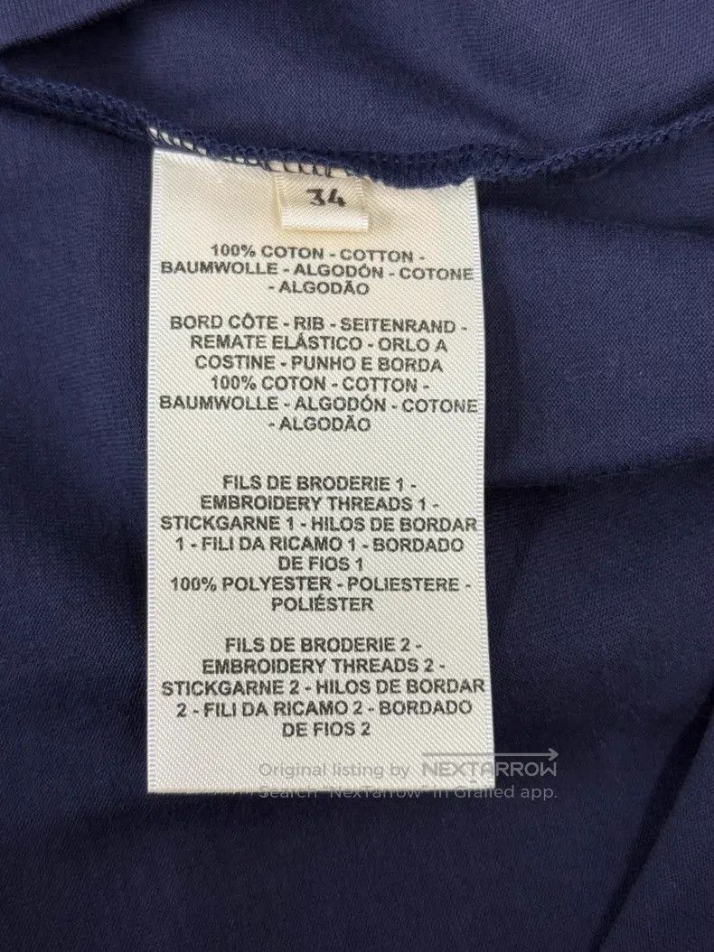 Hermes Hermes Navy blue pocket embroidered T-shirt Size XXS / US 00 / IT 34 - 5 Thumbnail