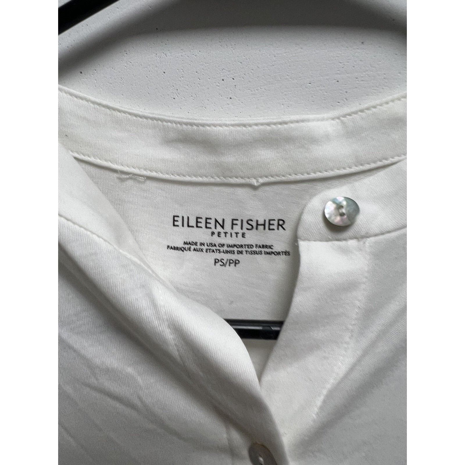 Eileen Fisher Eileen Fisher Tunic Top White Organic Cotton S A001443 Size S / US 4 / IT 40 - 3 Thumbnail