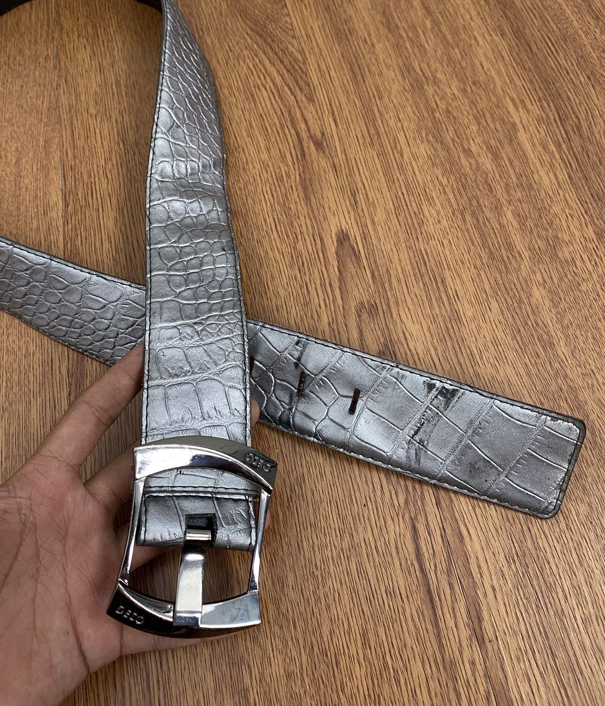 If Six Was Nine × Japanese Brand × Le Grande Bleu (L.G.B.) Deco alligator belt Size ONE SIZE - 3 Thumbnail