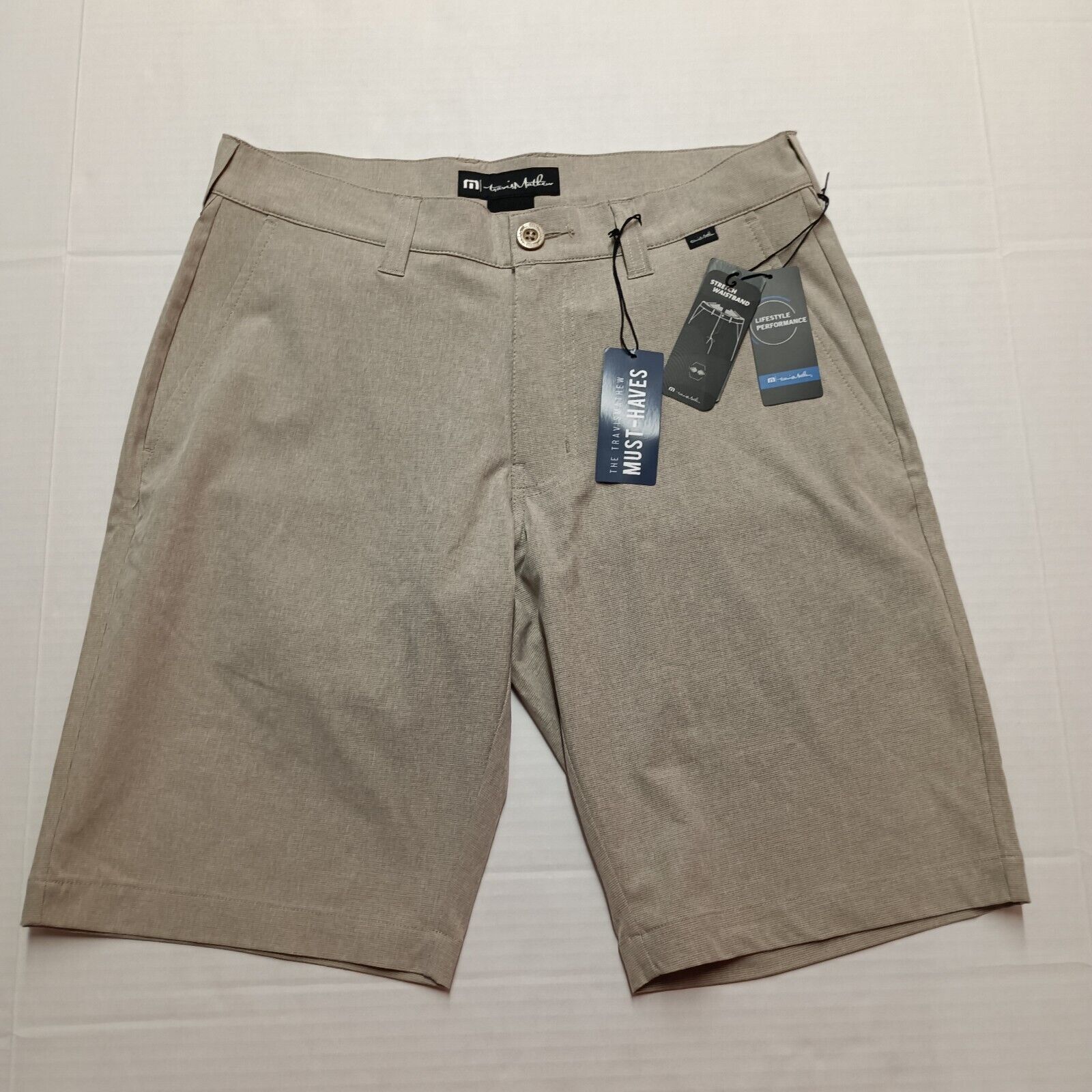 TravisMathew Travis Matthew Beck Golf Shorts Men's Size 30 Stretch Khaki Size US 30 / EU 46 - 1 Thumbnail