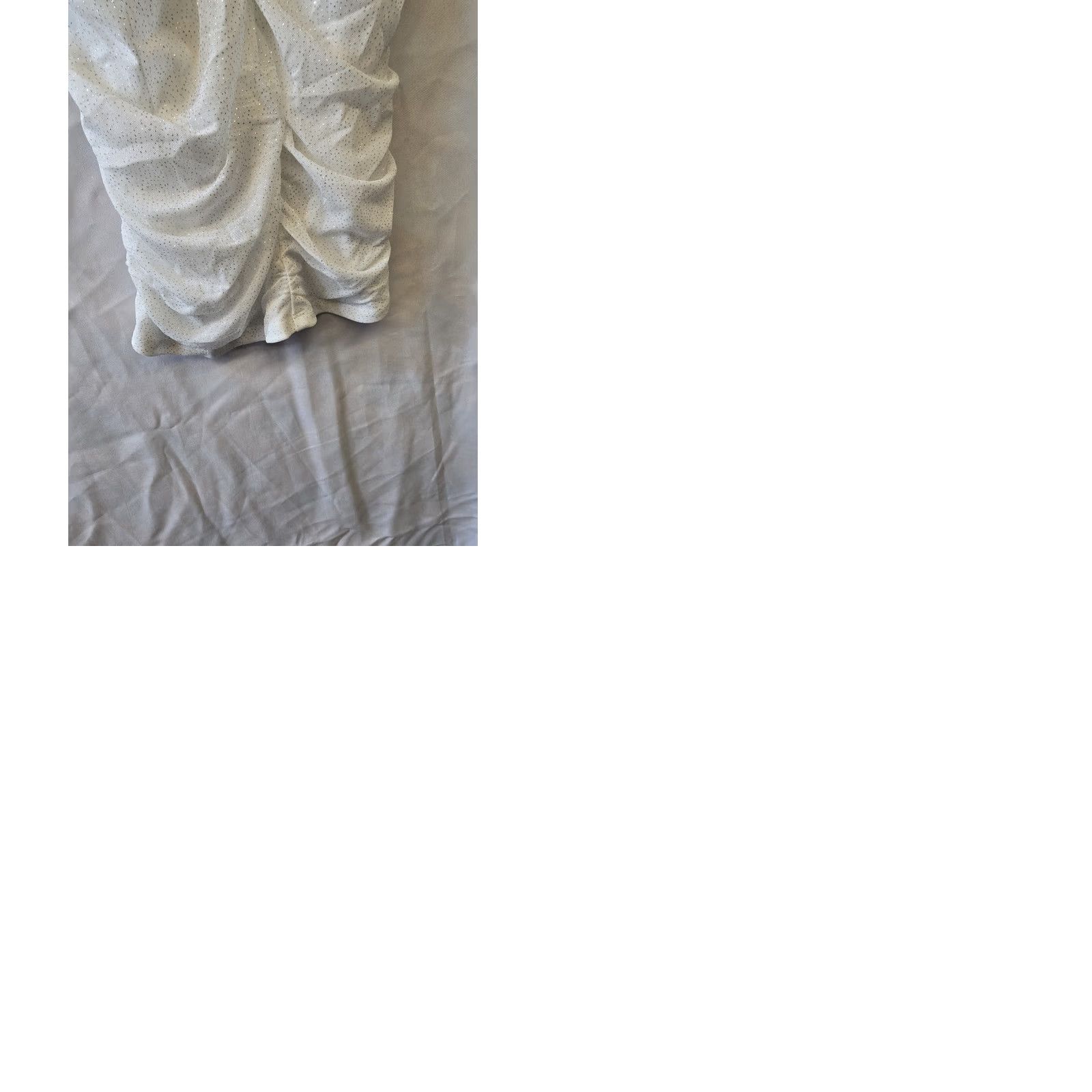 Vintage NWTSpeechless Women’s Short Sleeve Ruched Bodycon Dress - White - XL - Speechless - Party/Cocktail - Solid - Dress - Womens - Satin/Stretch? Size 40" / US 18 - 9 Thumbnail