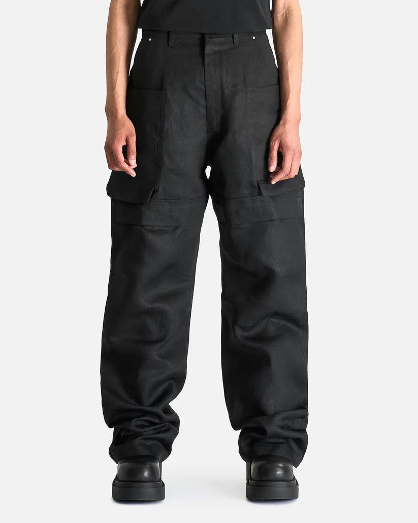Rick Owens o1s1v1r1oon0825 Stefan Cargo Pants in Black Size US 32 / EU 48 - 2 Thumbnail