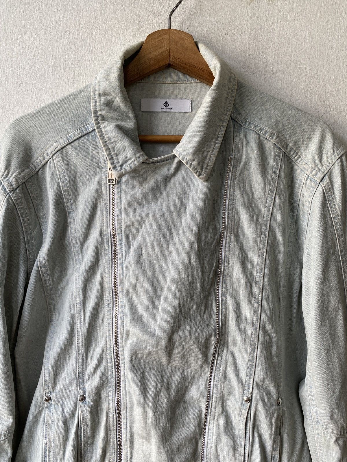 Diet Butcher Slim Skin × Japanese Brand Diet Butcher Japan Jeans Biker Jacket Size US M / EU 48-50 / 2 - 5 Thumbnail
