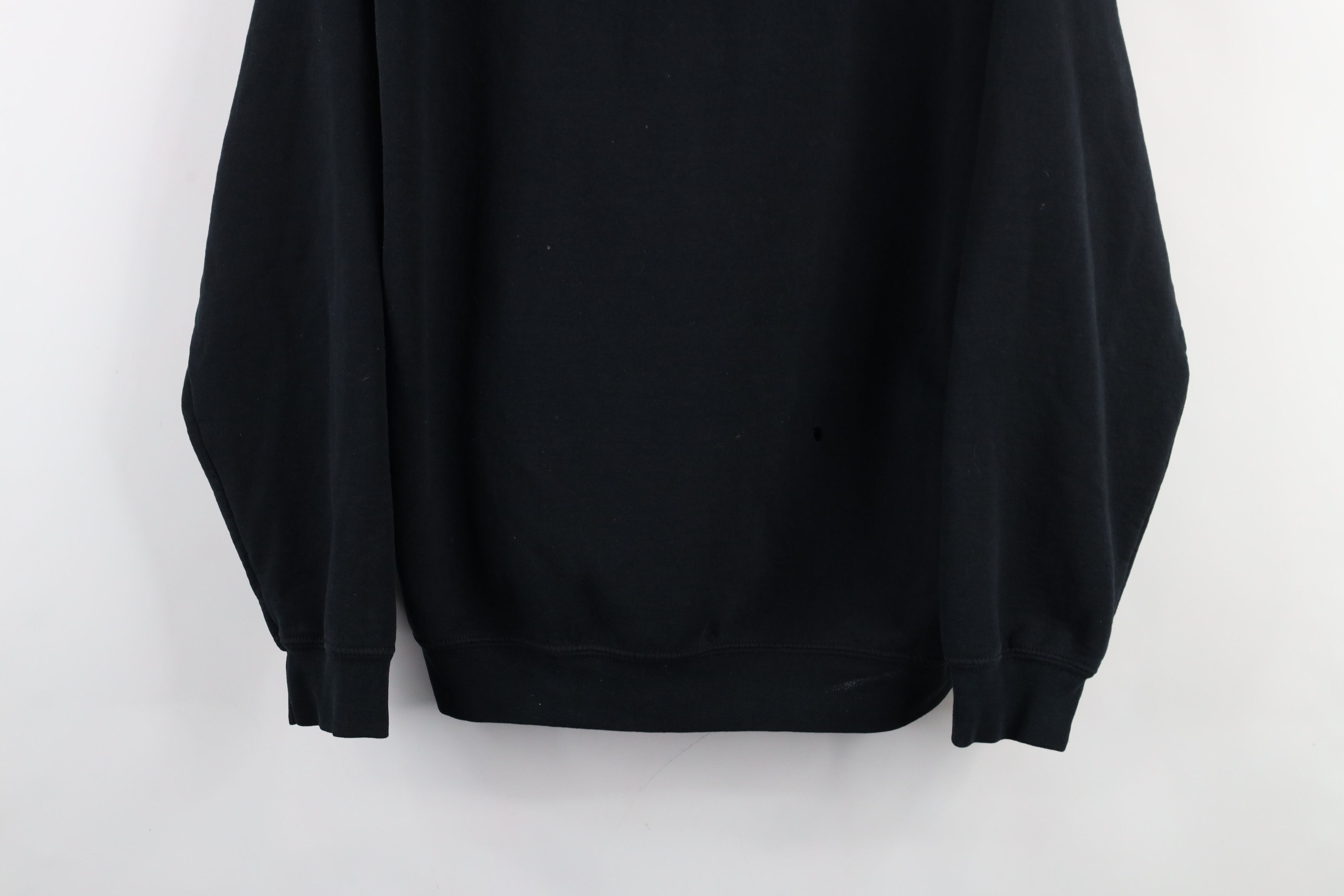 Vintage Vintage 90s Y2K Streetwear Blank Crewneck Sweatshirt Black Size US L / EU 52-54 / 3 - 3 Thumbnail